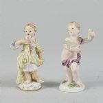 Figuriner, 2 st, Meissen. Höjd: 9,5 cm